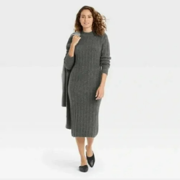 a new day Dresses 2 5 A New Day Sweater Dress Long Sleeve Charcoal